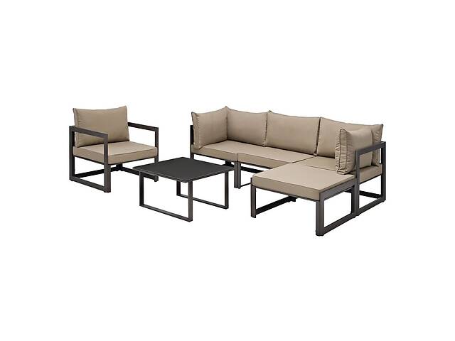 Комплект уличной мебели (диван, кресло, пуфик, столик) в стиле LOFT (NS-321)