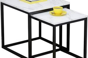Комплект журнальных столиков GoodsMetall в стиле Лофт 500х500х500 ЖС148