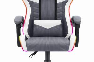 Компьютерное кресло Hell's Chair HC-1004 White-Grey LED