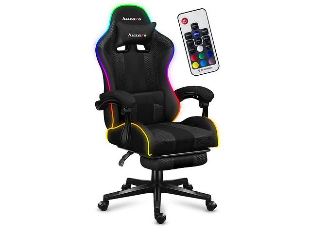 Комп'ютерне крісло Huzaro Force 4.7 RGB Black тканина