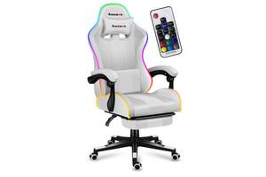 Компьютерное кресло Huzaro Force 4.7 RGB White ткань