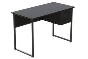 Компьютерный стол Ferrum-decor Дакота 75x120x60 черный ДСП Сосна Кембра 16мм