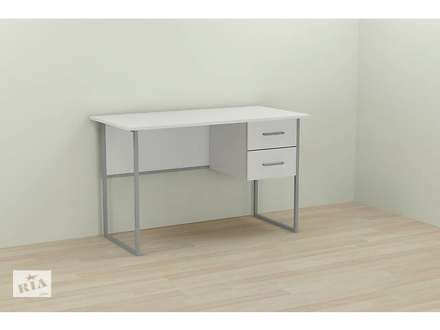 Компьютерный стол Ferrum-decor Дакота 75x140x70 серый ДСП Белое 16мм