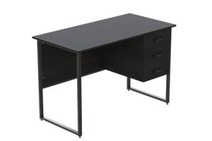Компьютерный стол Ferrum-decor Гарри 75x140x60 черный ДСП Сосна Кембра 16мм