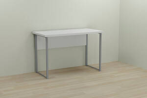Компьютерный стол Ferrum-decor Курт 75x100x70 серый ДСП Белое 32мм