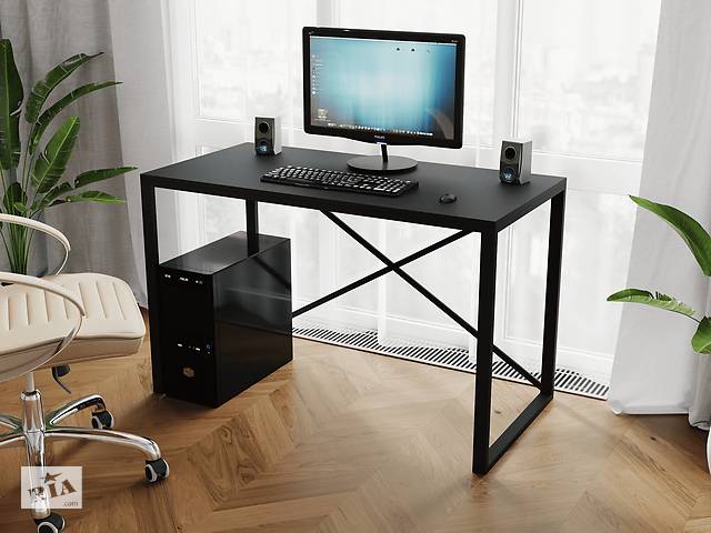 Компьютерный стол Rimos 1200х750х600 мм черный ЛДСП Черный 16мм (Z-23_Bl_Bl)