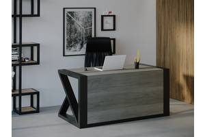 Компьютерный стол Skandi Wood SW115 Оклахома 135 х 80 х 75 см Массив Ясень Темно-Cерый (SW115138075DaarrAsh)