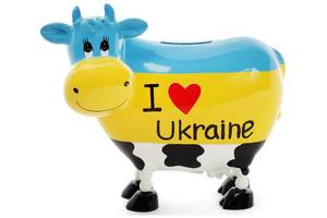 Копилка-коровка I love Ukraine 16.5х9х14 см ceramic Bona DP42059