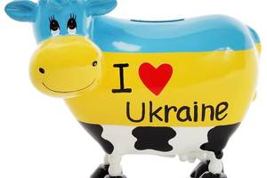 Копилка-коровка I love Ukraine 16.5х9х14 см ceramic Bona DP42059