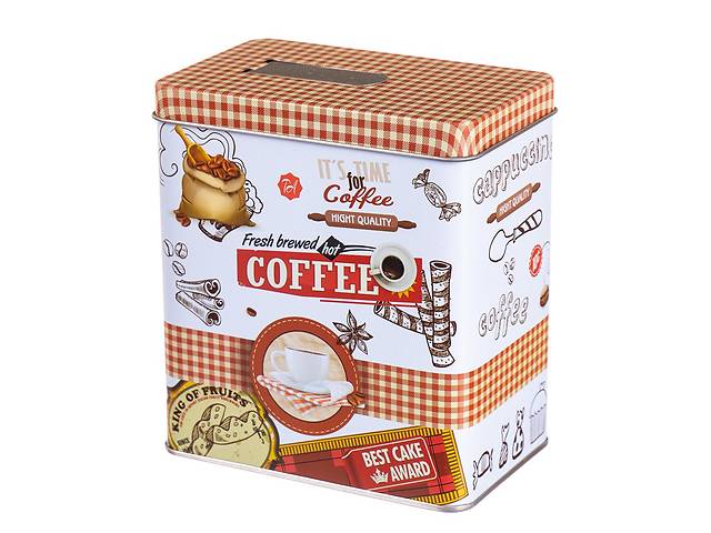 Коробка для хранения с дозатором Elso Coffee 8х14х12 см Разноцветный (SK000298)