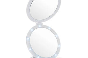 Косметическое зеркало с LED подсветкой RIAS Eclipse раскладное White (3_01480)