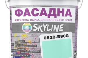 Краска Акрил-латексная Фасадная Skyline 0520-B90G Мята 5л