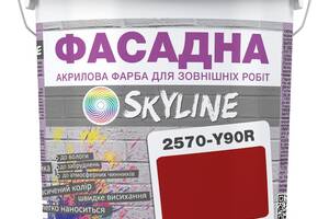 Краска Акрил-латексная Фасадная Skyline 2570-Y90R (C) Рубин 3л