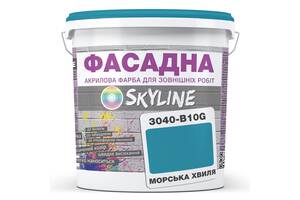 Краска Акрил-латексная Фасадная Skyline 3040-B10G Морская волна 5л