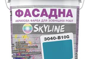 Краска Акрил-латексная Фасадная Skyline 3040-B10G Морская волна 5л