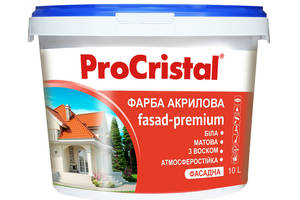 Краска акриловая фасадная Ирком ProCristal Fasad-Premium IP-132 10 л Белый