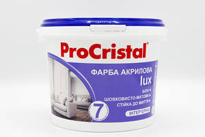Краска акриловая интерьерная Ирком ProCristal Lux 7 IР-237 белая шелковисто-матовая 3 л