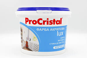 Краска акриловая интерьерная Ирком ProCristal Lux IР-233 белая матовая 3 л