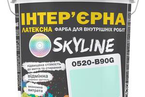 Краска Интерьерная Латексная Skyline 0520-B90G Мята 3л