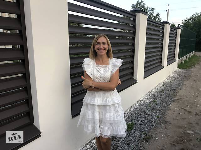 Гарна та сучасна огорожа для будинку, котеджу, ціна забору металевого з установкою. - Фото 5