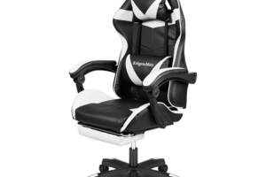 Кресло геймерское Kruger&Matz GX-150 с подставкой для ног Black/White