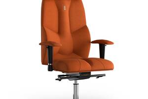 Кресло KULIK SYSTEM BUSINESS Ткань с подголовником без строчки Оранжевый (6-901-BS-MC-0510)