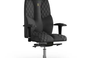 Кресло KULIK SYSTEM BUSINESS Ткань с подголовником со строчкой Серый (6-901-WS-MC-0506)