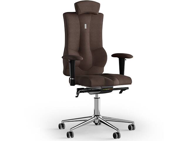 Кресло KULIK SYSTEM ELEGANCE Ткань с подголовником без строчки Шоколадный (10-901-BS-MC-0504)