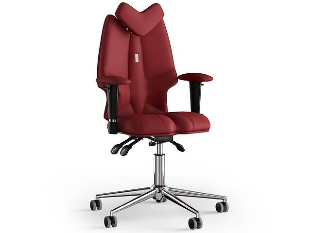 Кресло KULIK SYSTEM FLY Экокожа с подголовником без строчки Красный (13-901-BS-MC-0205)
