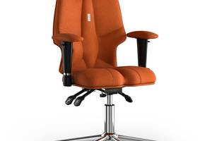 Кресло KULIK SYSTEM FLY Ткань с подголовником без строчки Оранжевый (13-901-BS-MC-0510)