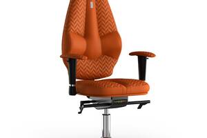 Кресло KULIK SYSTEM GALAXY Экокожа с подголовником со строчкой Оранжевый (11-901-WS-MC-0210)