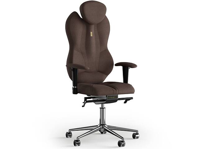 Кресло KULIK SYSTEM GRAND Ткань с подголовником без строчки Шоколадный (4-901-BS-MC-0504)
