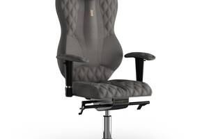 Кресло KULIK SYSTEM GRAND Ткань с подголовником со строчкой Серебристый (4-901-WS-MC-0505)