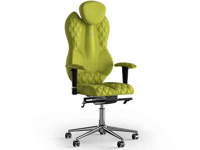 Кресло KULIK SYSTEM GRAND Ткань с подголовником со строчкой Оливковый (4-901-WS-MC-0513)