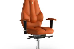 Кресло KULIK SYSTEM IMPERIAL Экокожа с подголовником без строчки Оранжевый (7-901-BS-MC-0210)