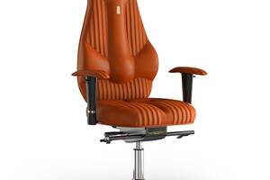 Кресло KULIK SYSTEM IMPERIAL Экокожа с подголовником со строчкой Оранжевый (7-901-WS-MC-0210)
