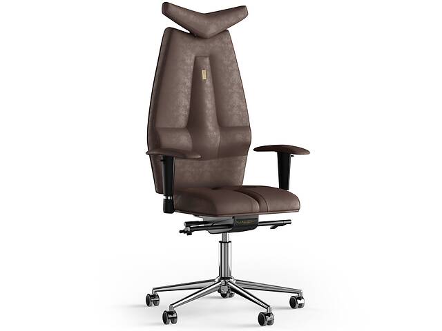 Кресло KULIK SYSTEM JET Антара с подголовником без строчки Каштановый (3-901-BS-MC-0307)