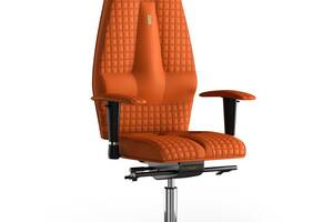 Кресло KULIK SYSTEM JET Экокожа с подголовником со строчкой Оранжевый (3-901-WS-MC-0210)