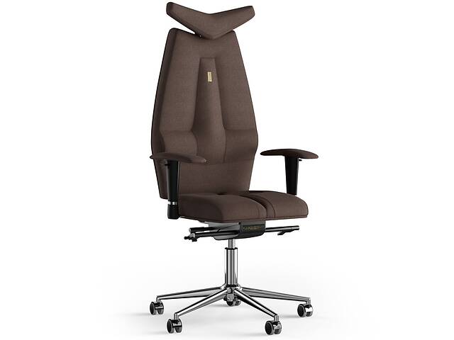 Кресло KULIK SYSTEM JET Ткань с подголовником без строчки Шоколадный (3-901-BS-MC-0504)