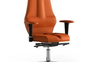 Кресло KULIK SYSTEM NANO Экокожа с подголовником без строчки Оранжевый (16-901-BS-MC-0210)