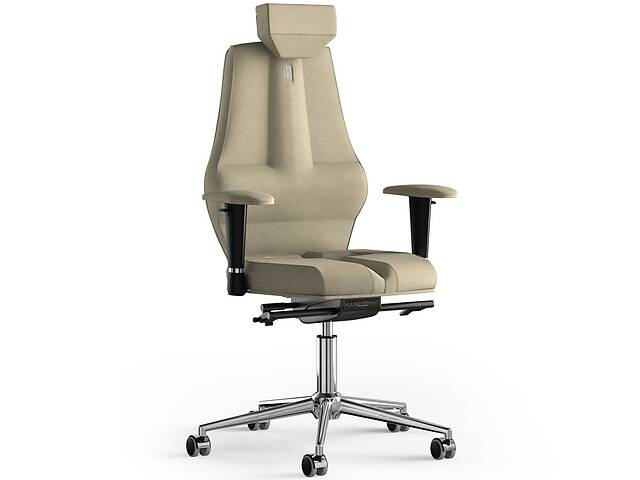 Кресло KULIK SYSTEM NANO Ткань с подголовником без строчки Кремовый (16-901-BS-MC-0501)