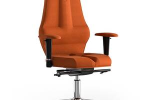 Кресло KULIK SYSTEM NANO Ткань с подголовником без строчки Оранжевый (16-901-BS-MC-0510)