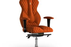 Кресло KULIK SYSTEM ROYAL Ткань с подголовником со строчкой Оранжевый (5-901-WS-MC-0510)