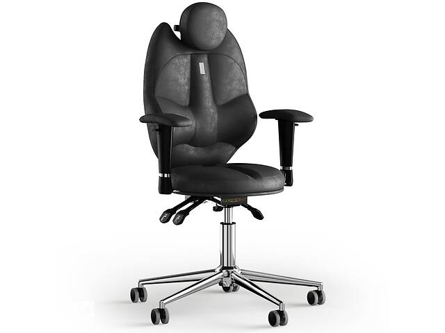 Кресло KULIK SYSTEM TRIO Антара с подголовником без строчки Черный (14-901-BS-MC-0301)