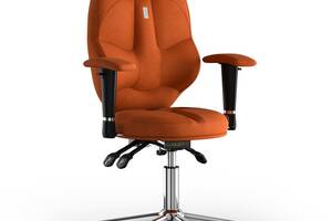 Кресло KULIK SYSTEM TRIO Ткань с подголовником без строчки Оранжевый (14-901-BS-MC-0510)