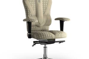 Кресло KULIK SYSTEM VICTORY Ткань с подголовником со строчкой Кремовый (8-901-WS-MC-0501)