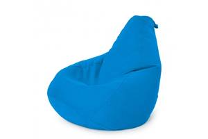 Кресло Мешок Груша Рогожка 120х85 Студия Комфорта размер Стандарт голубой
