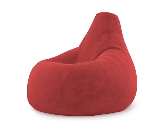 Кресло Мешок Груша Замша 150х100 Студия Комфорта размер Большой бордовый