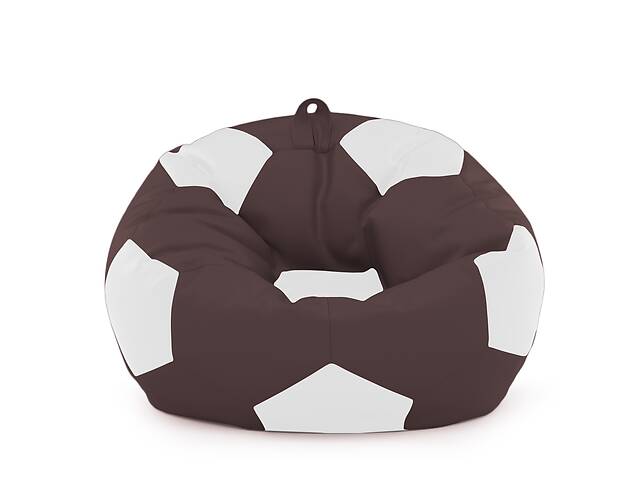 Кресло мешок Мяч Оксфорд 120см Студия Комфорта размер Большой Коричневый + Белый