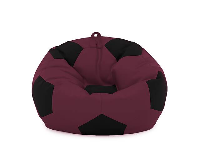 Кресло мешок Мяч Оксфорд 120см Студия Комфорта размер Большой Бордовый + Черный